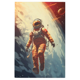 Impresión En Metal Viaje espacial astronauta