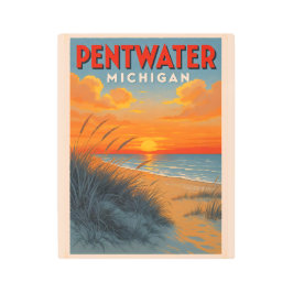 Impresión En Metal Viajes de cosecha de pentwater Michigan