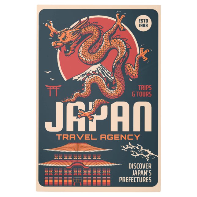 Impresión En Metal Viajes de Japón (Anverso)