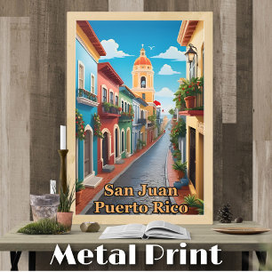 Impresión En Metal Viajes de San Juan Puerto Rico