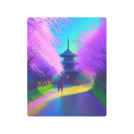 Impresión En Metal Vibrant Japanese Pagoda Metal Print