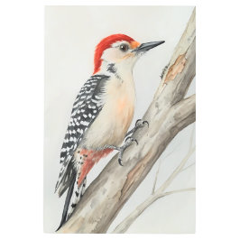 Impresión En Metal Vibrant Woodpecker: Nature's Tree Dweller