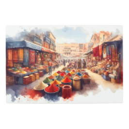 Impresión En Metal Vibrante Bazar: Maravillas acuarelas en la vida de