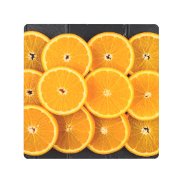 Impresión En Metal Vibrante Naranja Citrus Fruit Photo KitchWall Dec