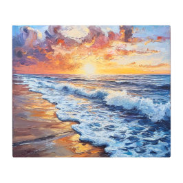 Impresión En Metal Vibrante paisaje marino al atardecer