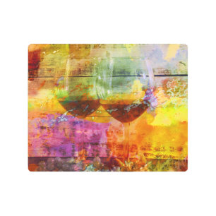 Impresión En Metal Vibrante Wine Metalizado Wall Art