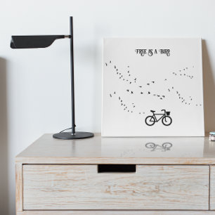 Impresión En Metal Vida en bicicleta, libre como personalizable de pá