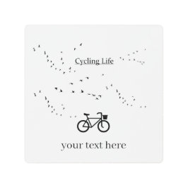Impresión En Metal Vida en bicicleta, libre como personalizable de pá