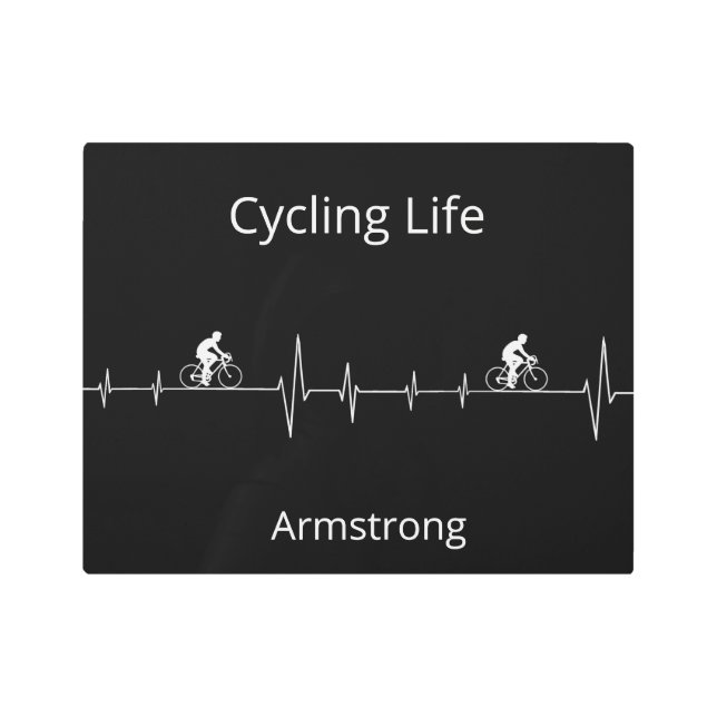 Impresión En Metal Vida en bicicleta, personalizable latido (Anverso)