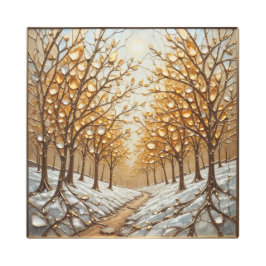 Impresión En Metal Vidrio manchado de los tonos de las joyas de invie