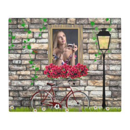 Impresión En Metal Viejo cuento de hadas Rosas de bicicletas marco fo