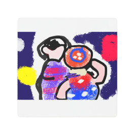 Impresión En Metal Viendo fuegos artificiales