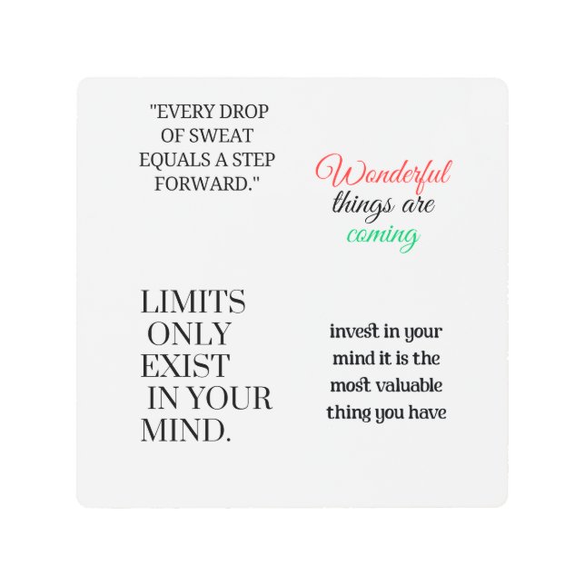 Impresión En Metal Vienen cosas maravillosas (Anverso)