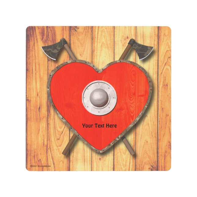 Impresión En Metal Viking Valentine (Anverso)