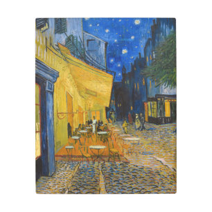 Impresión En Metal Vincent van Gogh - Cafe Terrace de noche