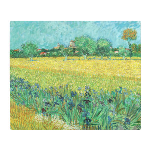 Impresión En Metal Vincent van Gogh - Campo con irlandeses cerca de A