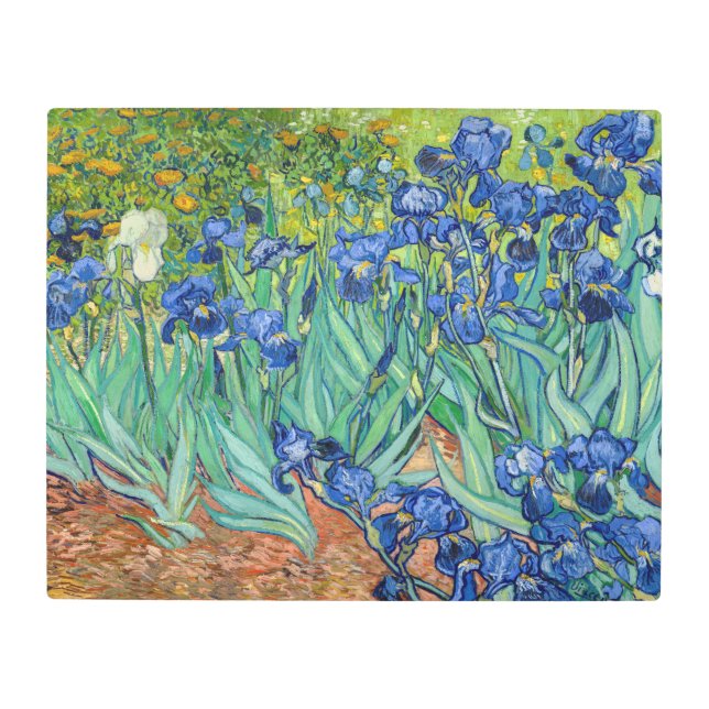 Impresión En Metal Vincent Van Gogh - Irises (Anverso)