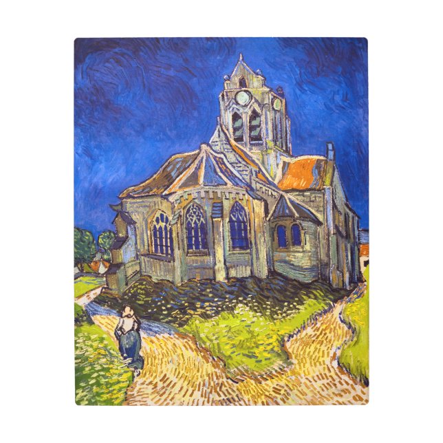 Impresión En Metal Vincent van Gogh - La Iglesia de Auvers (Anverso)