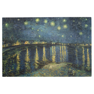 Impresión En Metal Vincent van Gogh   Noche estrellada sobre el Ródan