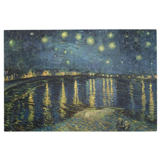 Impresión En Metal Vincent van Gogh | Noche estrellada sobre el Ródan (Anverso)