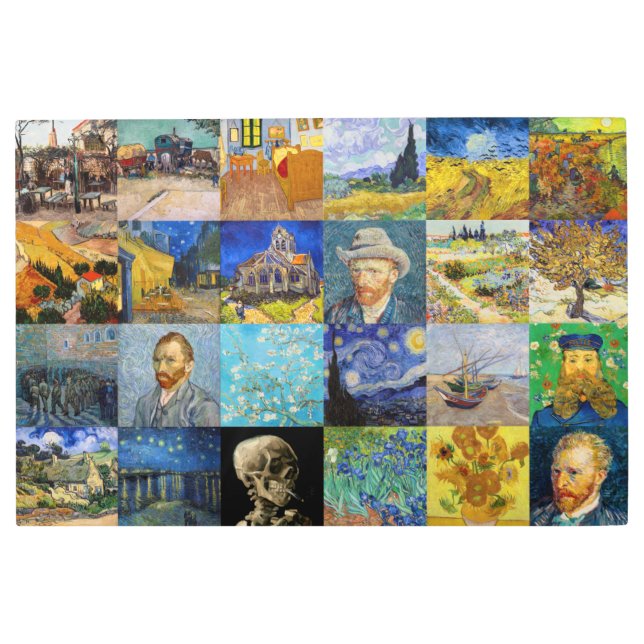 Impresión En Metal Vincent van Gogh - Piquetas maestras del mosaico (Anverso)