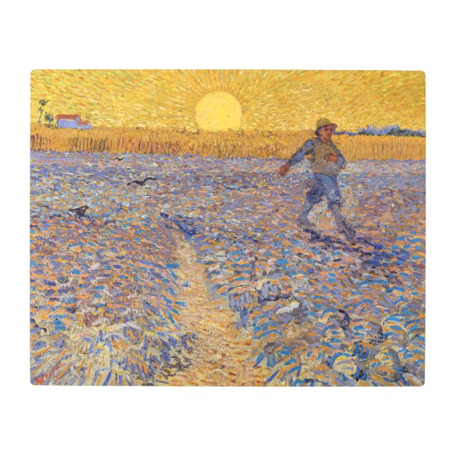 Impresión En Metal Vincent van Gogh - Sower with Setting Sun (Anverso)