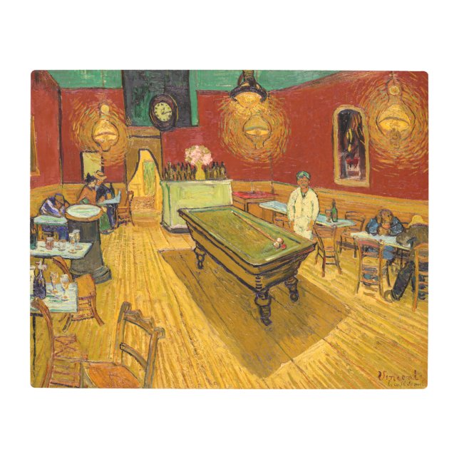 Impresión En Metal Vincent van Gogh - The Night Cafe (Anverso)