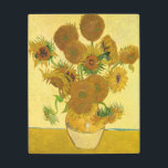 Impresión En Metal Vincent van Gogh - Vase con quince girasoles<br><div class="desc">Vase con quince girasoles / Vase avec quinze tournesols - Vincent Van Gogh,  agosto de 1888 - Sunflowers 1888 versión para la boca (F454)</div>