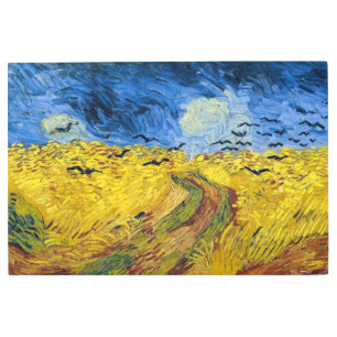 Impresión En Metal Vincent van Gogh - Wheatfield con cuervos