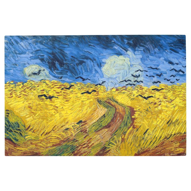 Impresión En Metal Vincent van Gogh - Wheatfield con cuervos (Anverso)