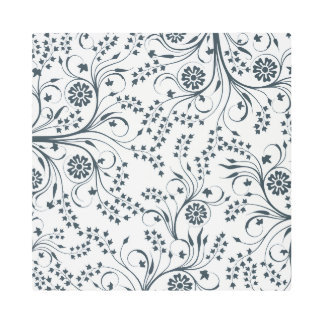 Impresión En Metal Vinos florales en blanco y negro