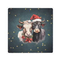 Vintage Christmas Farm Cows