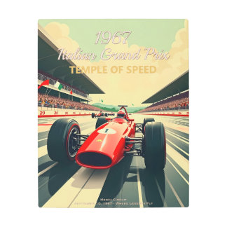 Impresión En Metal Vintage Monza Circuit Grand Prix