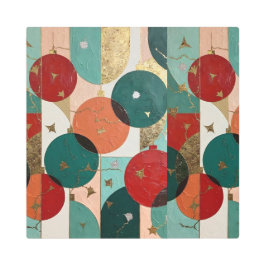 Impresión En Metal Vintage Vibrance: Retro Christmas Ornament