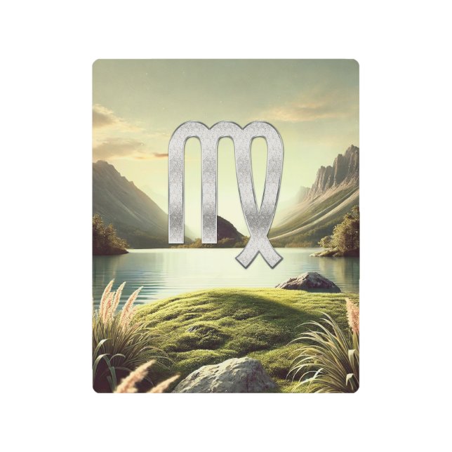 Impresión En Metal "Virgo Zodiac - Elegancia glaseada en la naturalez (Anverso)