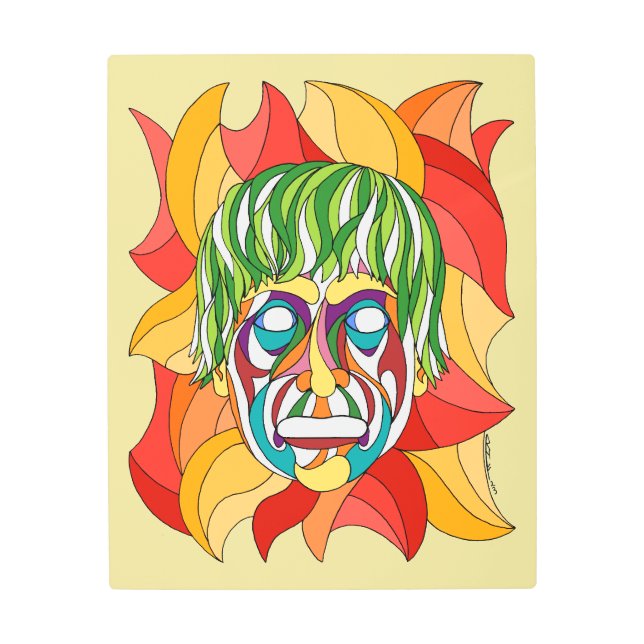 Impresión En Metal Visage Grimace (Anverso)