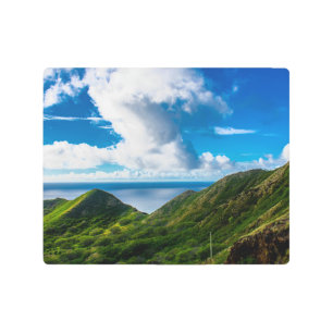 Impresión En Metal Vista al mar principal del top de la montaña del