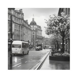 Impresión En Metal Vista elegante de la calle