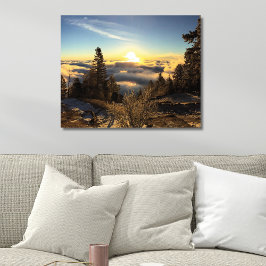 Impresión En Metal Vista panorámica del amanecer dorado sobre las nub