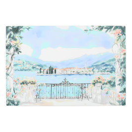 Impresión En Metal Vista romántica del lago de Como