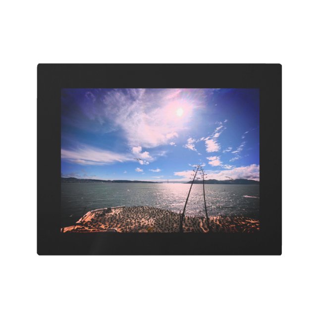 Impresión En Metal Vistas de la bahía al atardecer (Anverso)