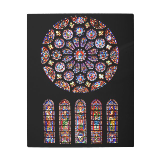Impresión En Metal Vitral de Chartres (Anverso)
