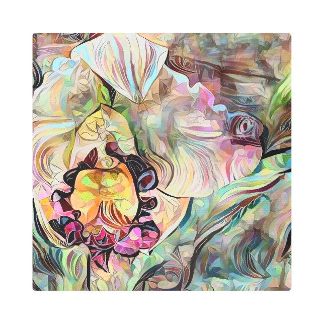 Impresión En Metal Vivid Iris Flower (Anverso)