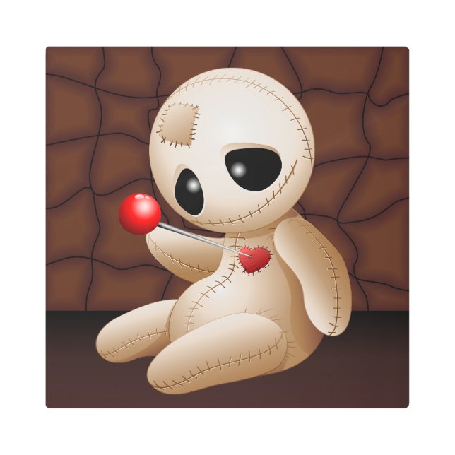 Impresión En Metal Voodoo Doll Personalizado enamorado (Anverso)