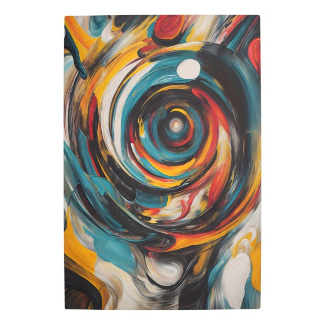 Impresión En Metal Vortex giratorio abstracto expresionismo moderno (Anverso)