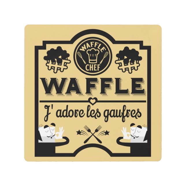 Impresión En Metal Waffles de Bélgica (Anverso)
