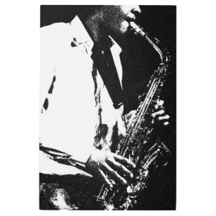 Impresión En Metal Wamecna saxofón 24x36 (60x90cm)