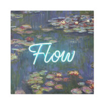 Water Lilies Remix – Neon “FLOW” Wall Art & Gifts