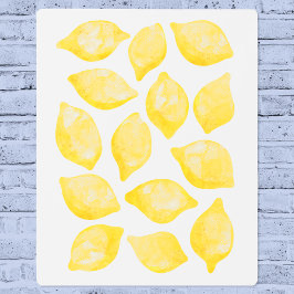 Impresión En Metal Watercolor Lemon Citrus Fruit