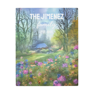 Impresión En Metal Watercolor Pastel Sky Wildflower Meadow